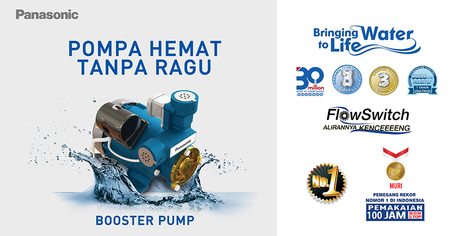 Pompa Booster Panasonic GA 125 FAK Hemat Listrik Garansi Lama