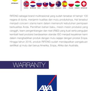 Pipa Air Dingin 3/4" x 1 Mtr (RIFENG) - PE Multilayer Putih A1620